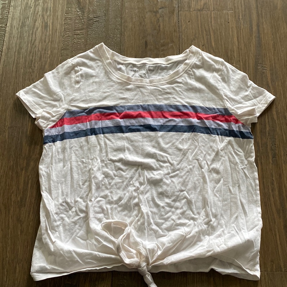 Hollister white T-shirt crop top
